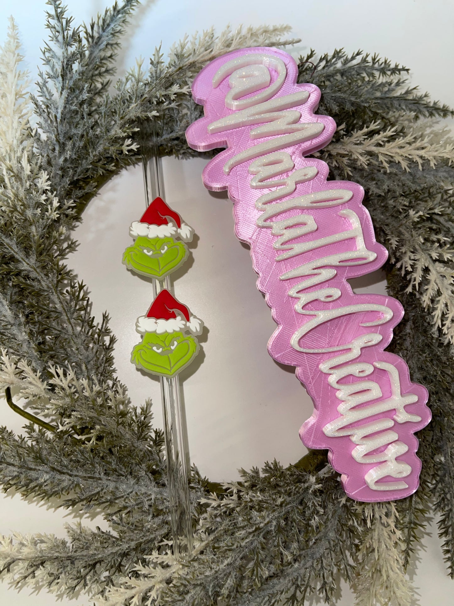Grinch (Glow in the Dark) Straw Topper