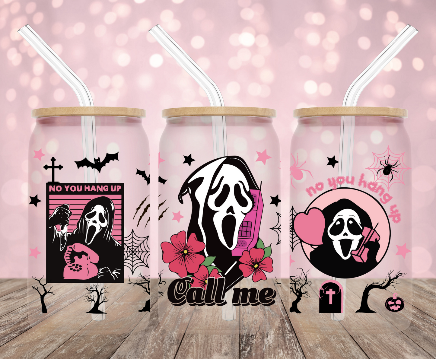 Ghost Face Call Me UV DTF Wrap