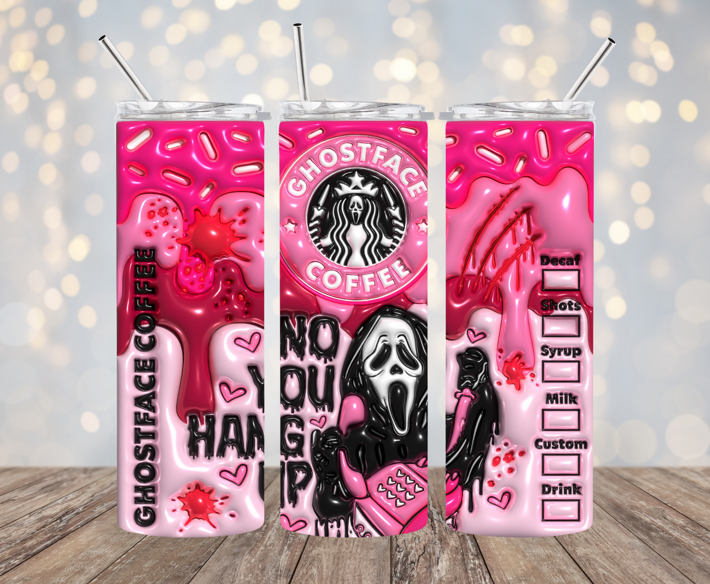 Ghostface Coffee 3D Tumbler