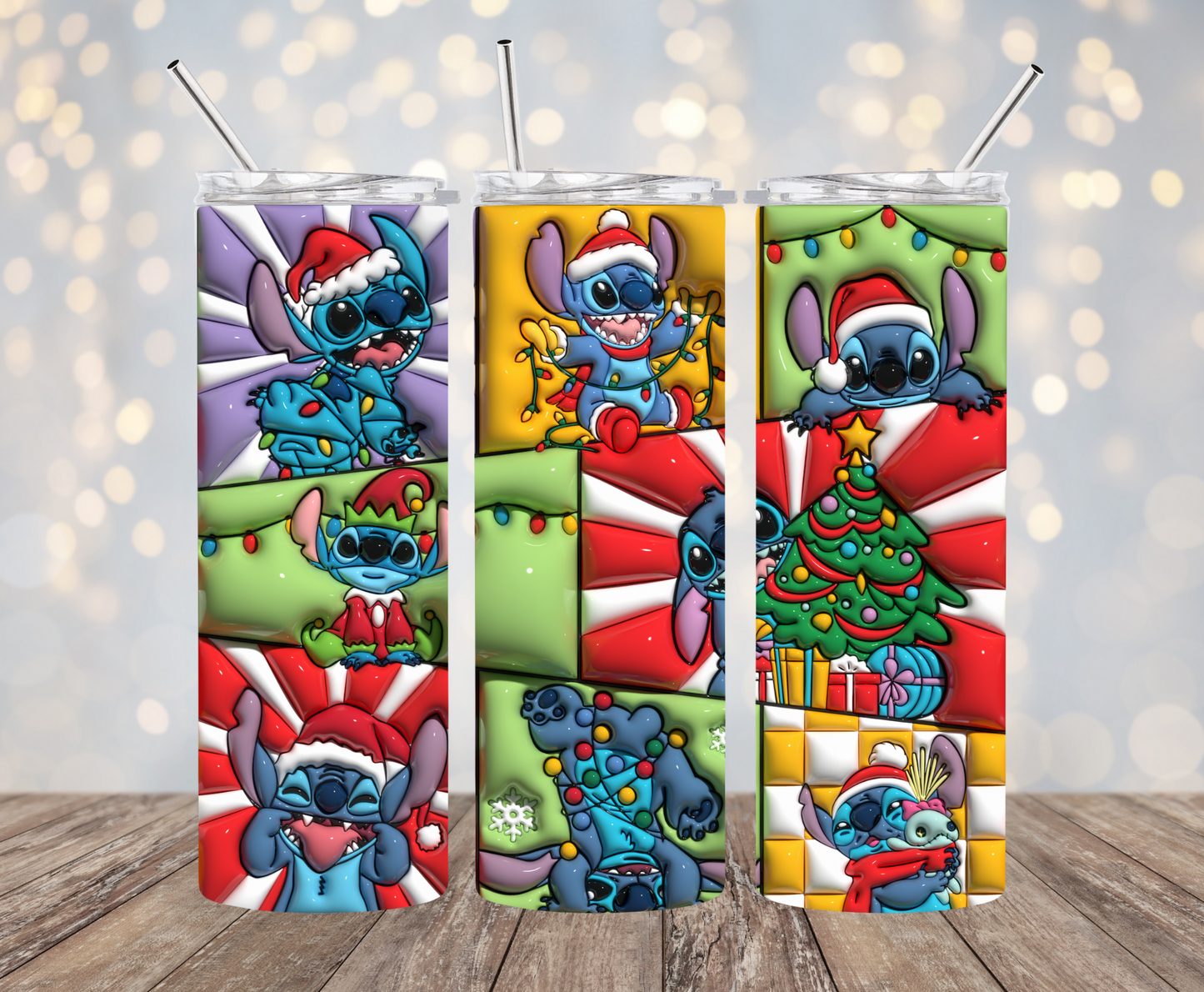 Alien Christmas 3D Tumbler