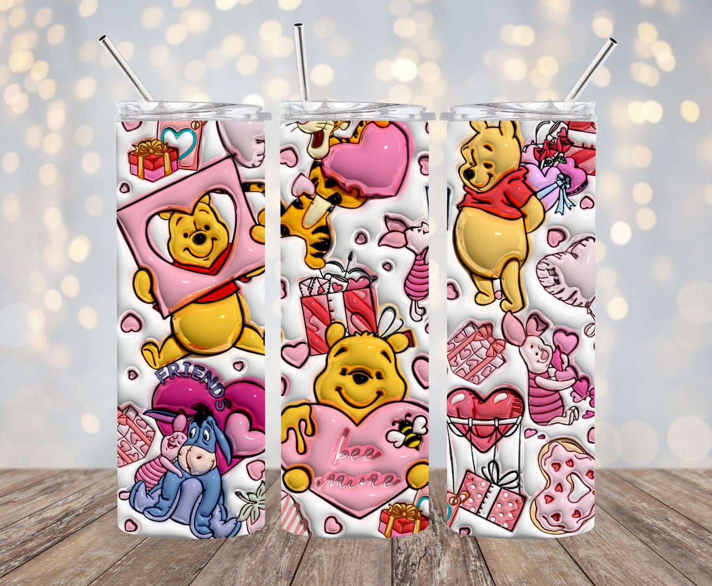 Hunny Bear Love 3D Tumbler
