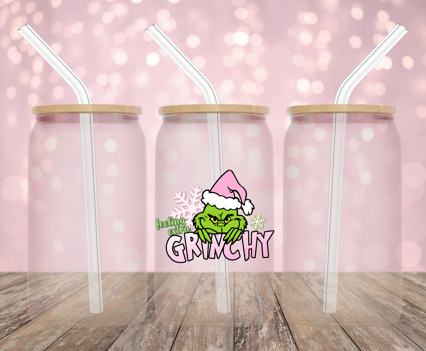 Feeling Grinchy Pink UV DTF Decal