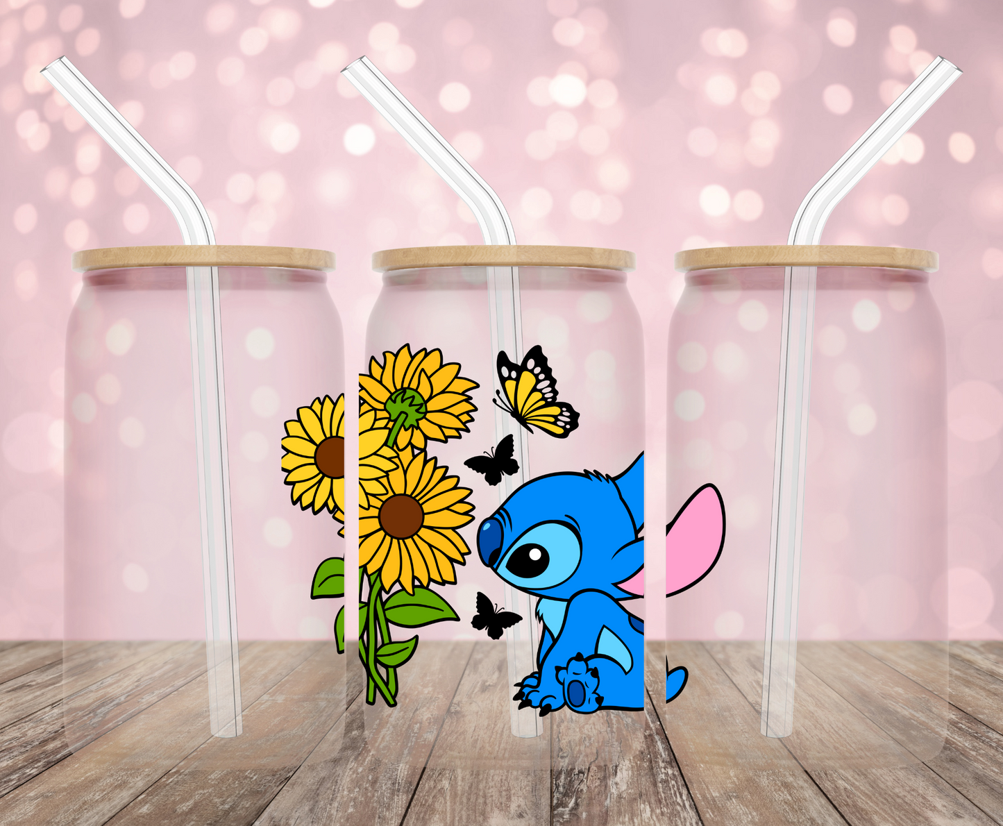 Alien Sunflower Love UV DTF Decal