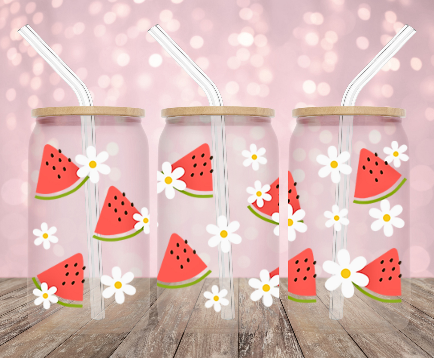 Flowers and Fruit Slices UV DTF Wrap