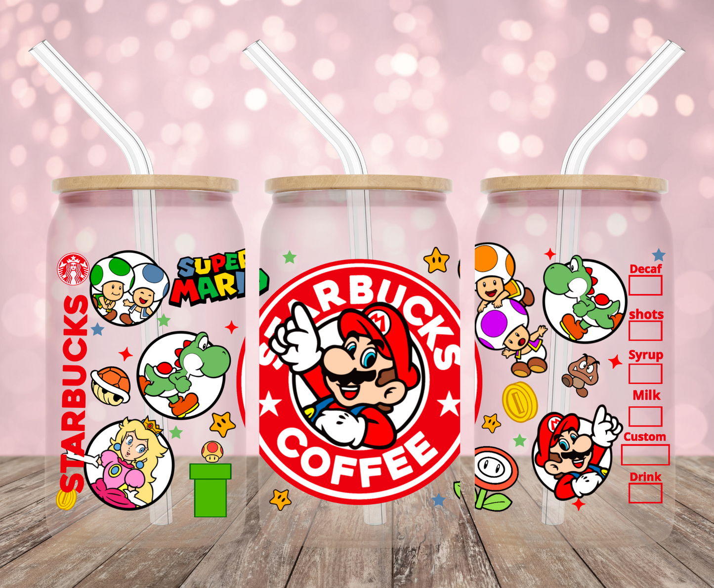 Plumber Bros and Friends Coffee UV DTF Wrap