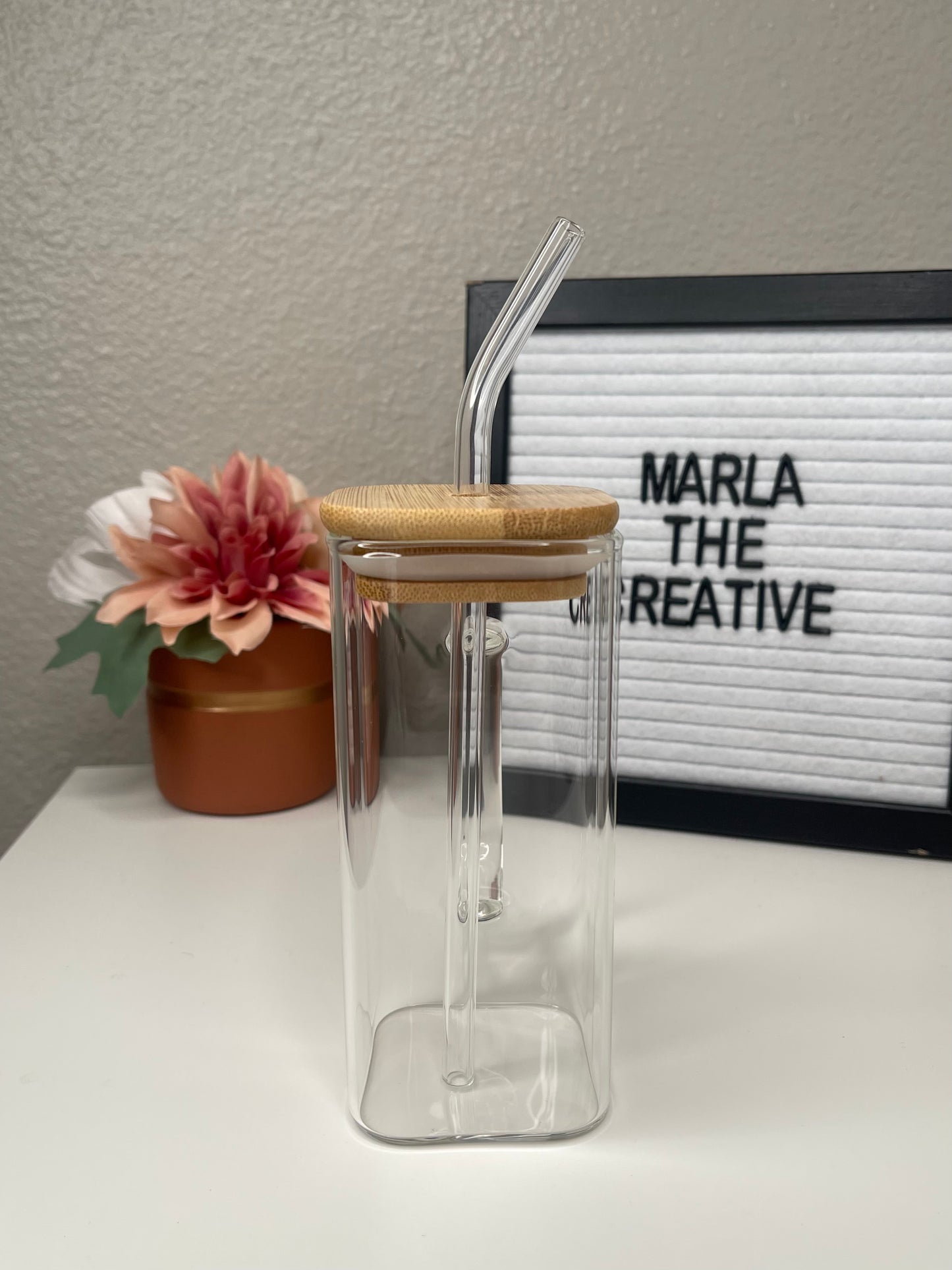 Square 14 oz Glass Mug