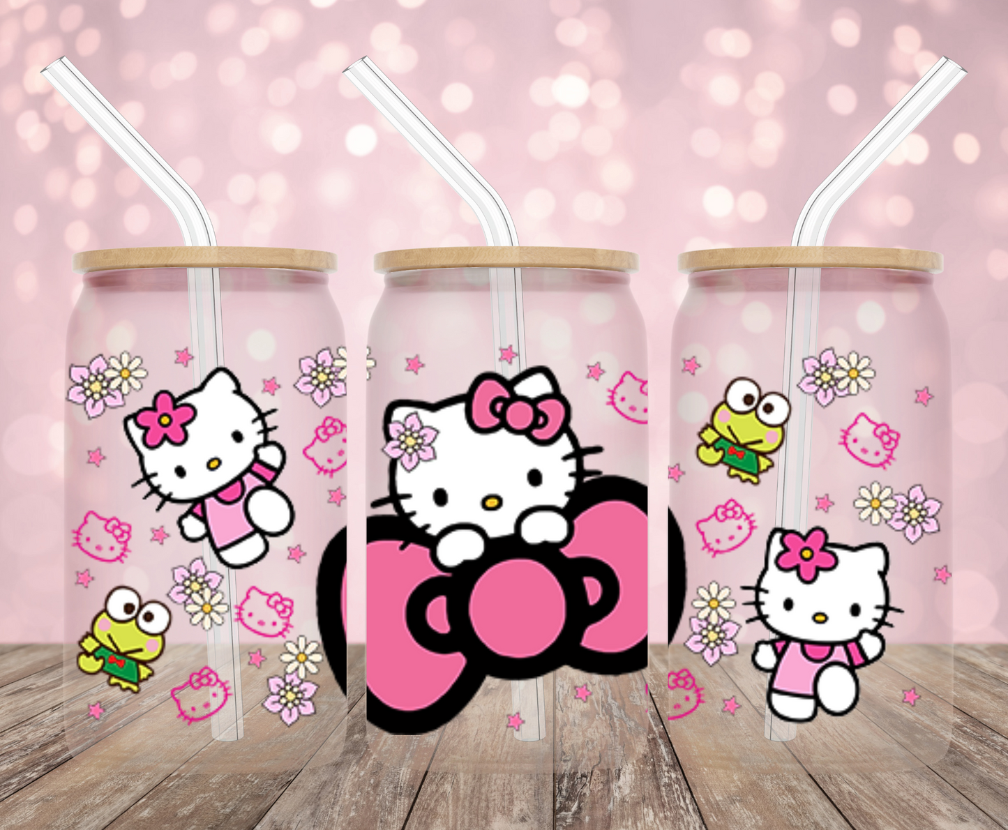 Kawaii Cat and Frog UV DTF Wrap