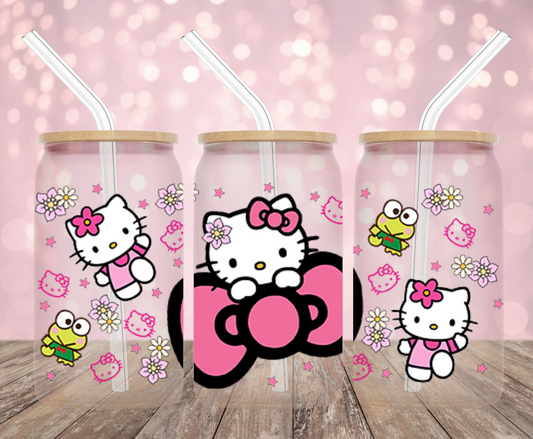 Kawaii Cat and Frog UV DTF Wrap