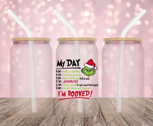 Grinchy My Day Red UV DTF Decal
