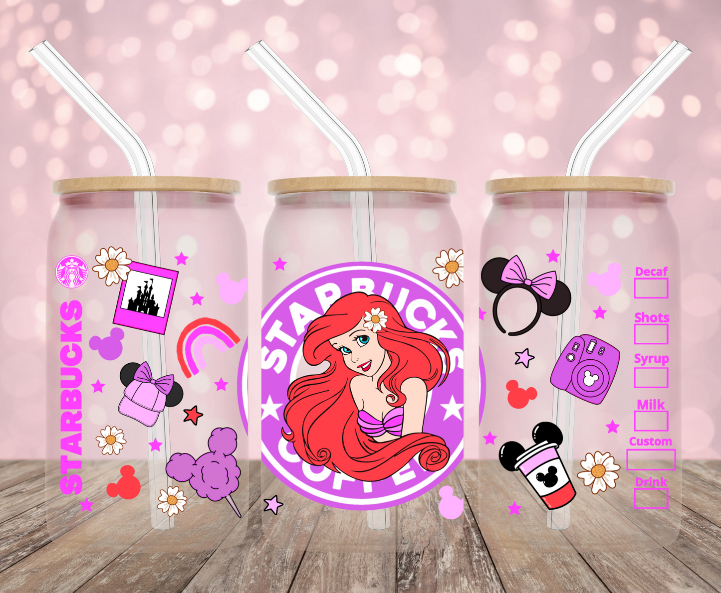 Mermaid Coffee UV DTF Wrap