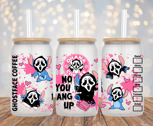 Alien Ghostface Coffee UV DTF Wrap