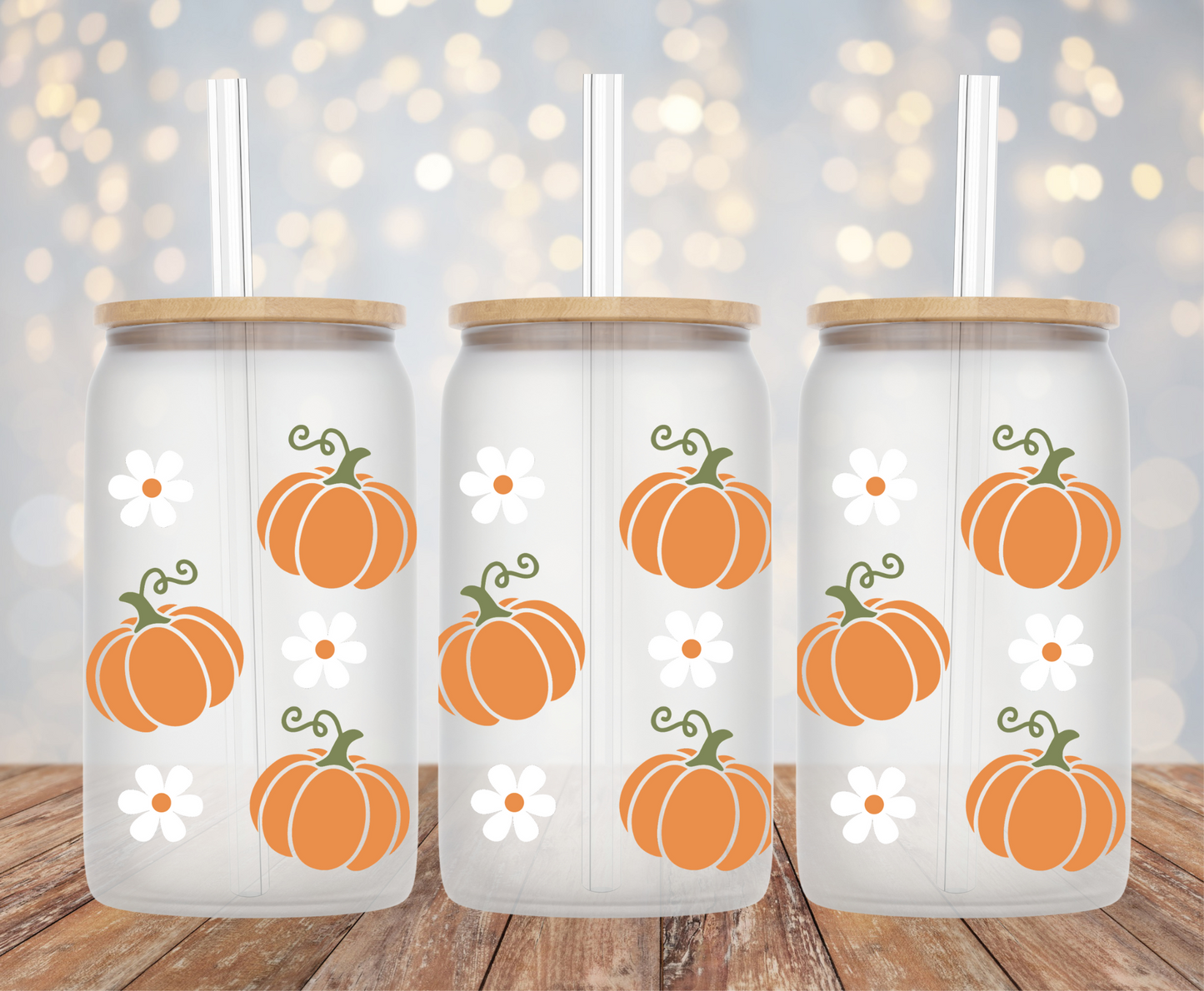 Pumpkins & Flowers UV DTF Wrap