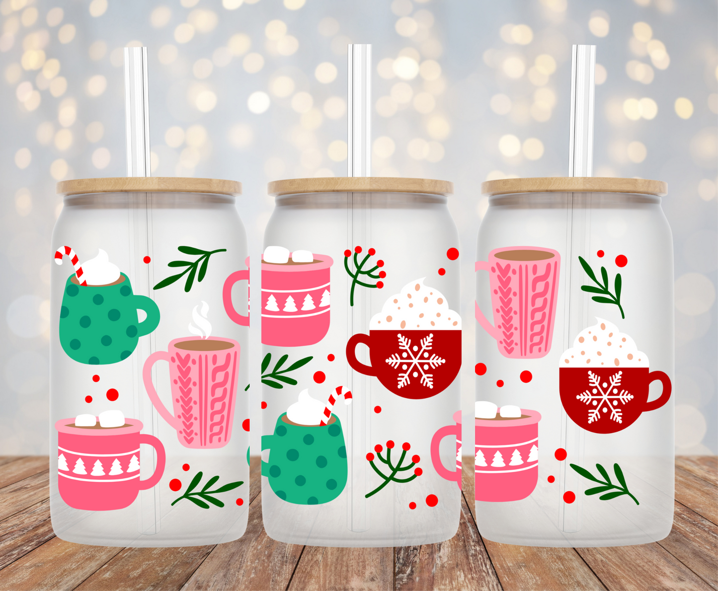 Christmas Cuppuccino UV DTF Wrap