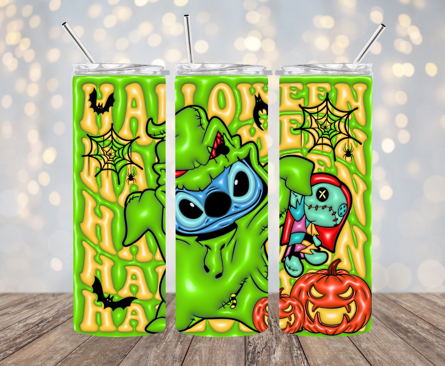 Alien Oogie Halloween 3D Tumbler