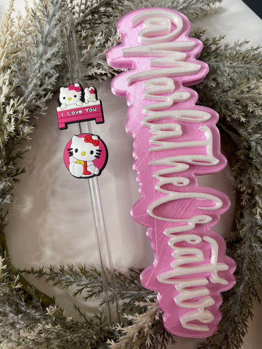 Kawaii Cat Straw Topper