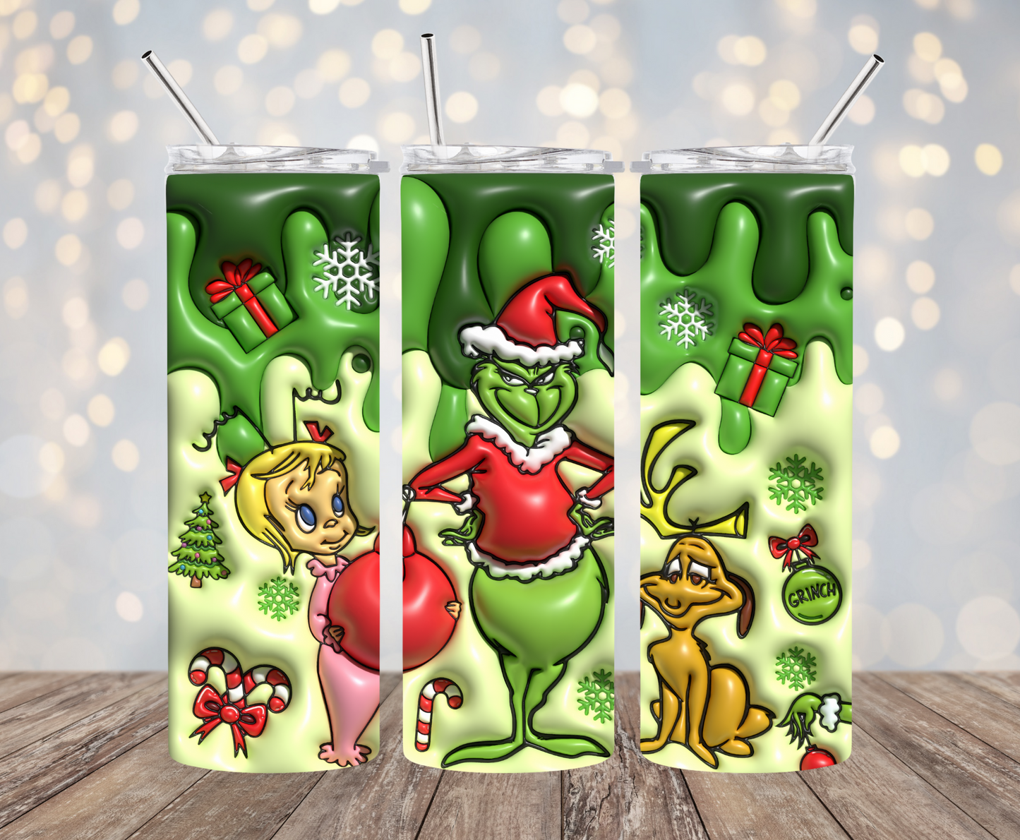 Mean Green Man & Friends 3D Tumbler