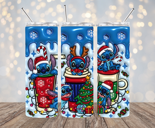 Alien Christmas Lattes 3D Tumbler