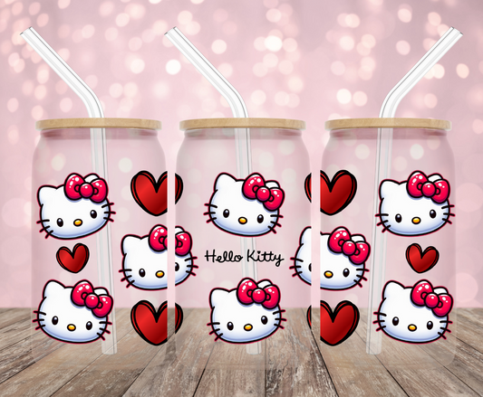 Kawaii Cat Hearts and Love UV DTF Wrap