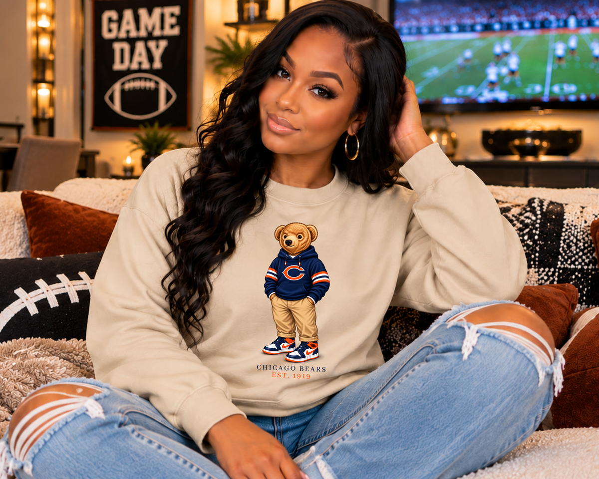 Beary Chicago Football Crewneck
