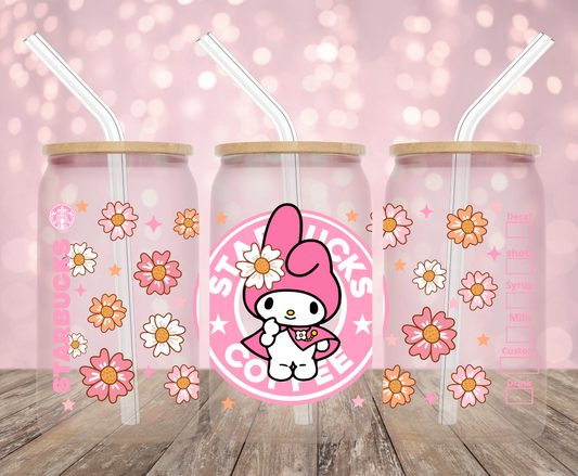 Kawaii My Rabbit Coffee UV DTF Wrap