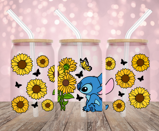 Alien Sunflower Love UV DTF Wrap