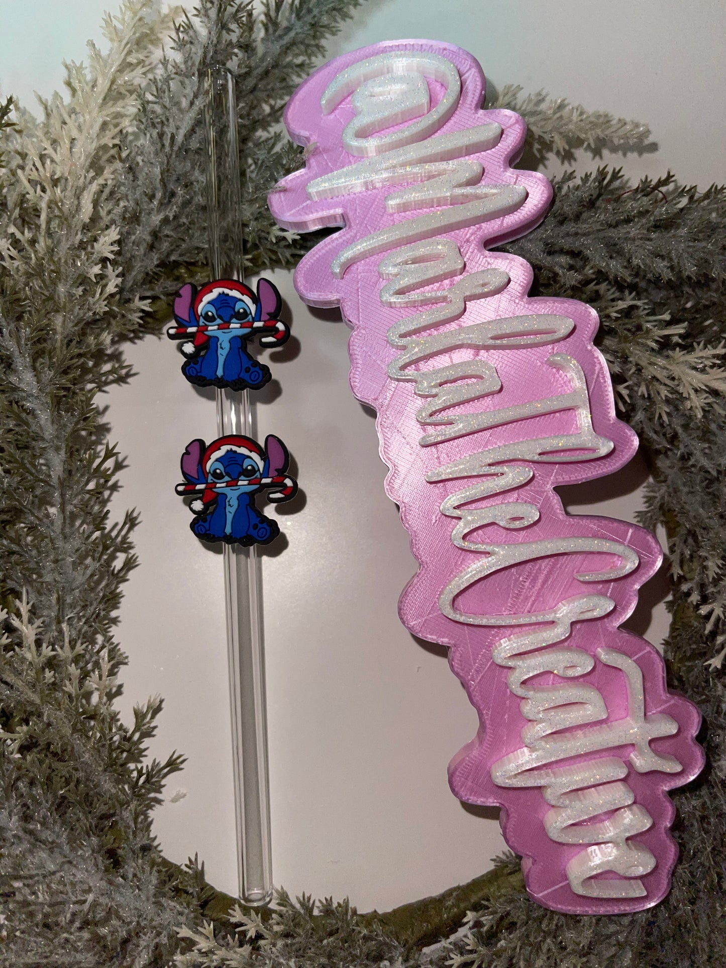 Alien Christmas Straw Topper