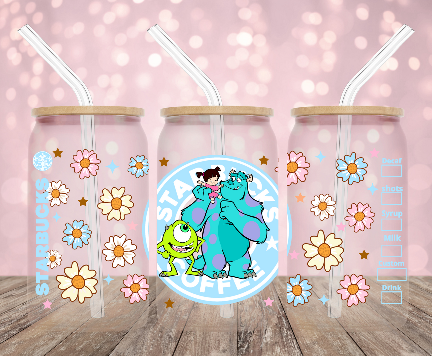 Monsters Coffee UV DTF Wrap