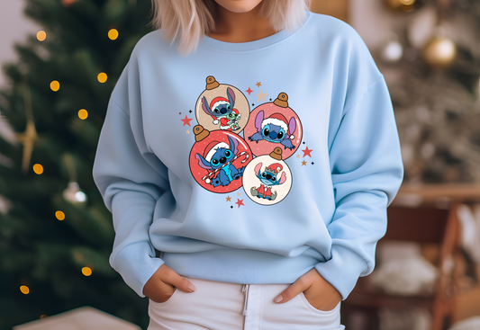 Alien Christmas Ornaments Crewneck