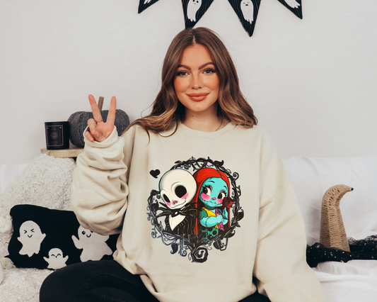 Little Jack and Sally Crewneck (Glow in the Dark)