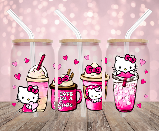 Kawaii Love Latte UV DTF Wrap