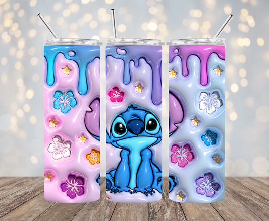 Alien Flowers 3D Tumbler