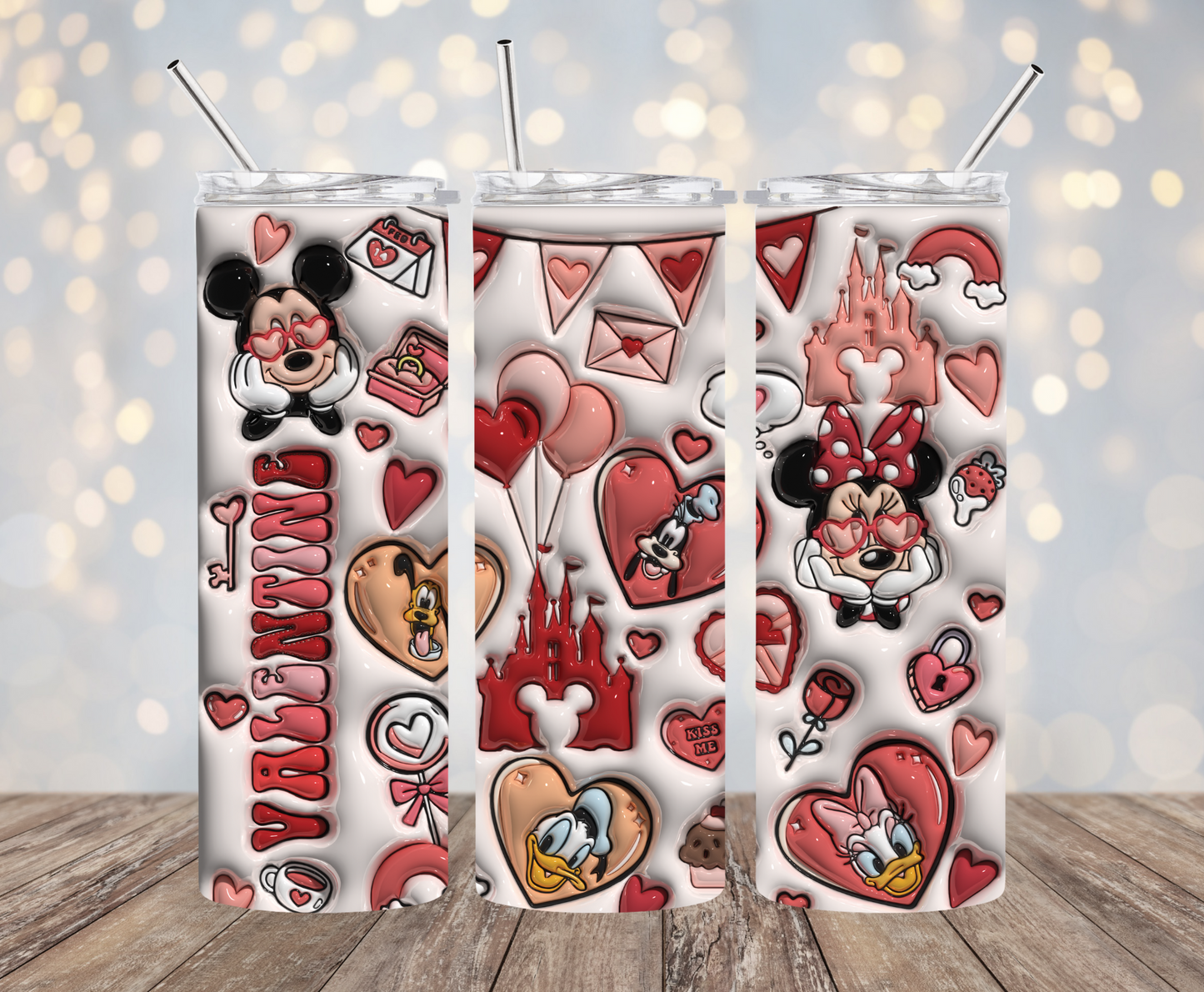 Magic Friends Valentine 3D Tumbler