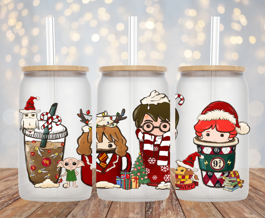 Christmas Wizard Glass Can