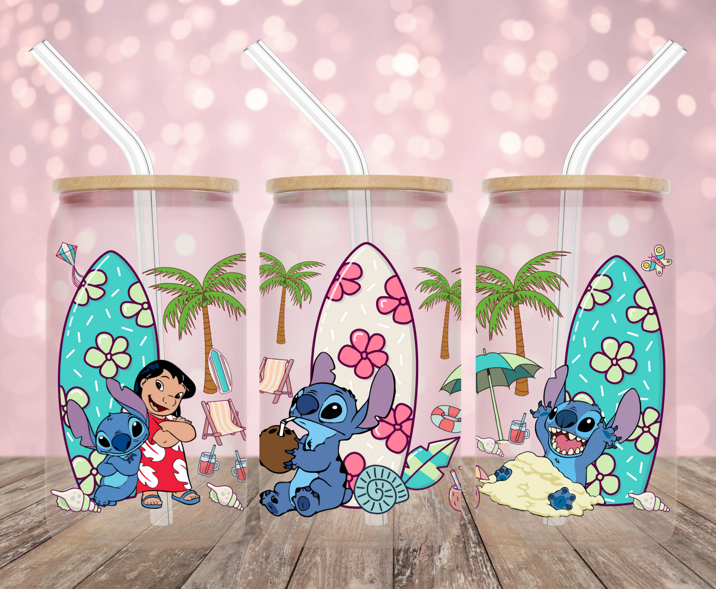 Surfing Alien UV DTF Wrap