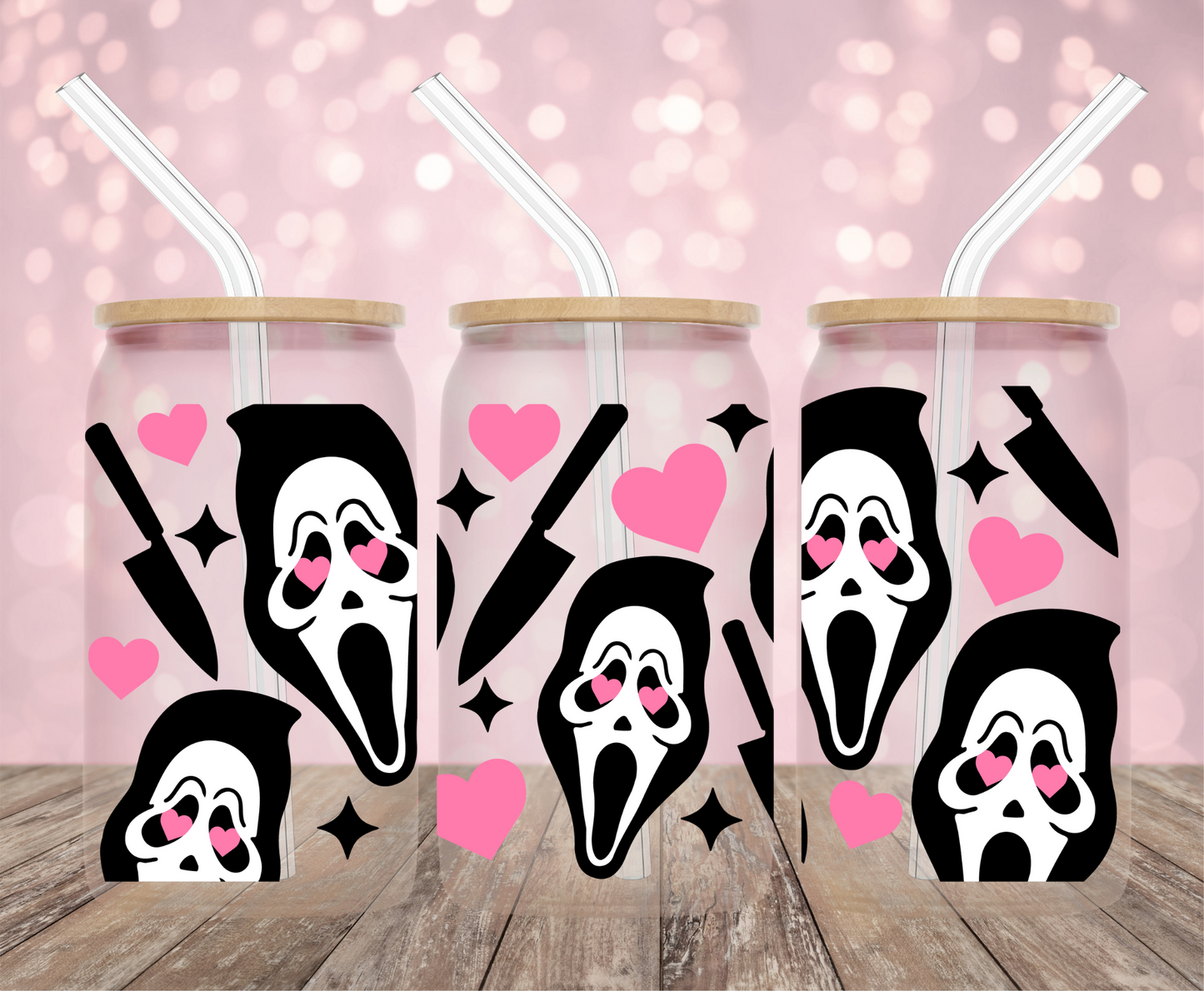 Scream Hearts UV DTF Wrap