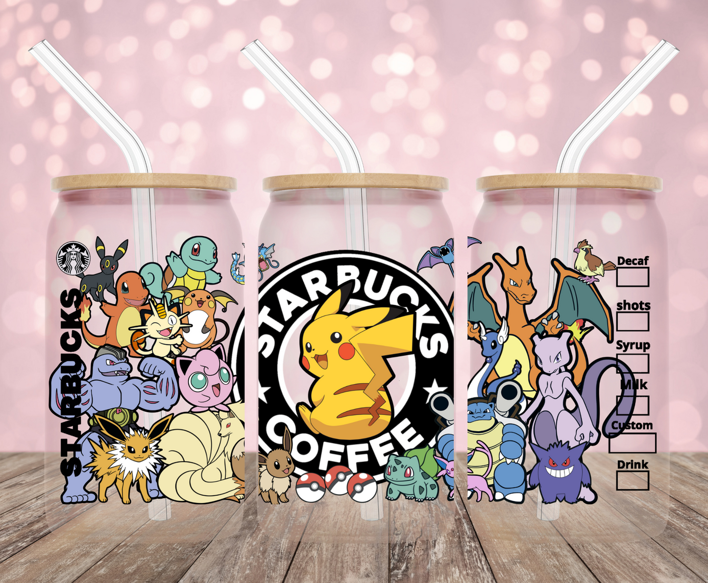 Pocket Monsters Coffee UV DTF Wrap