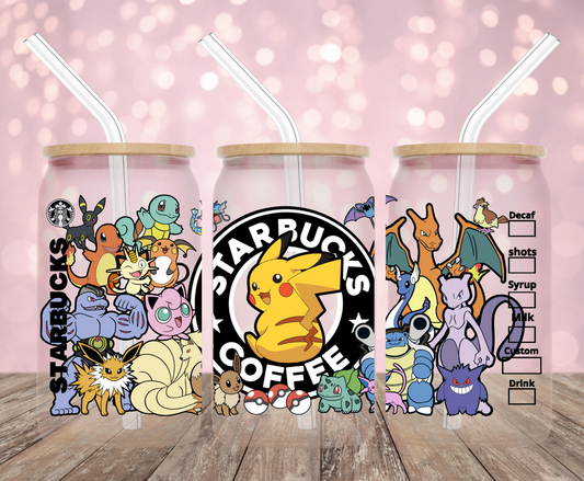 Pocket Monsters Coffee UV DTF Wrap