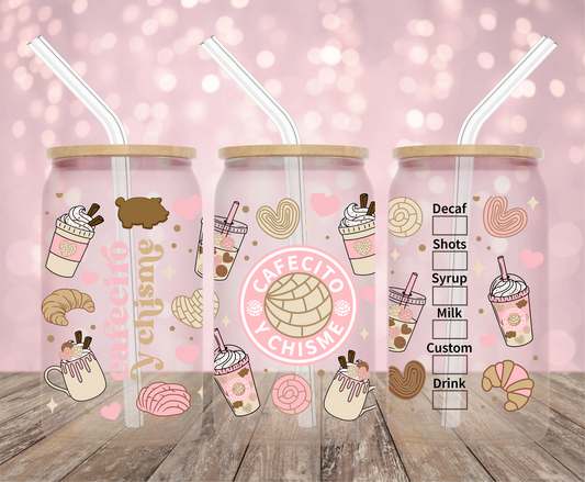 Concha, Cafecito y Chisme UV DTF Wrap