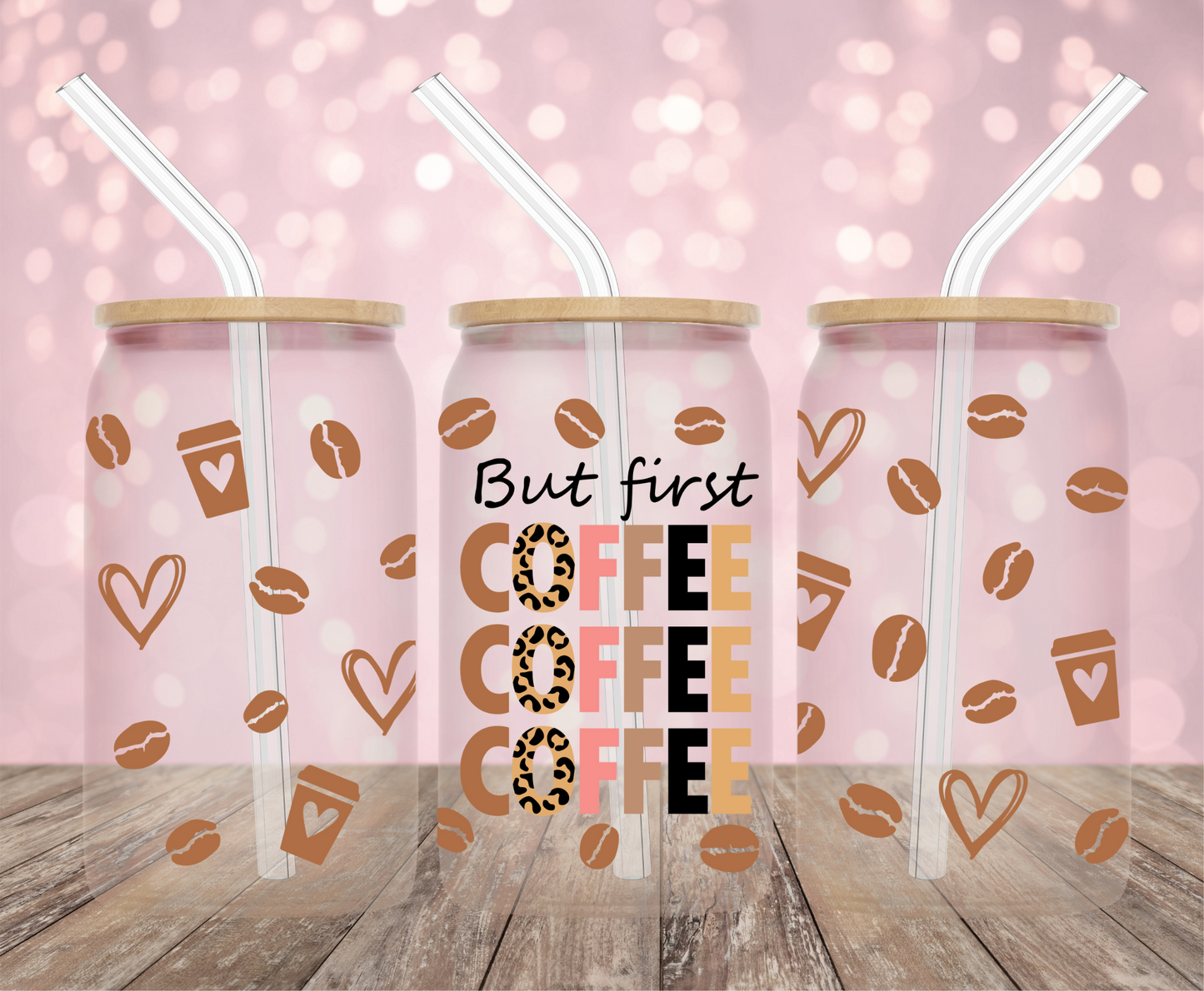 But First Coffee UV DTF Wrap