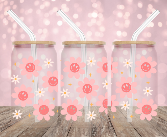 Smiley Flowers UV DTF Wrap