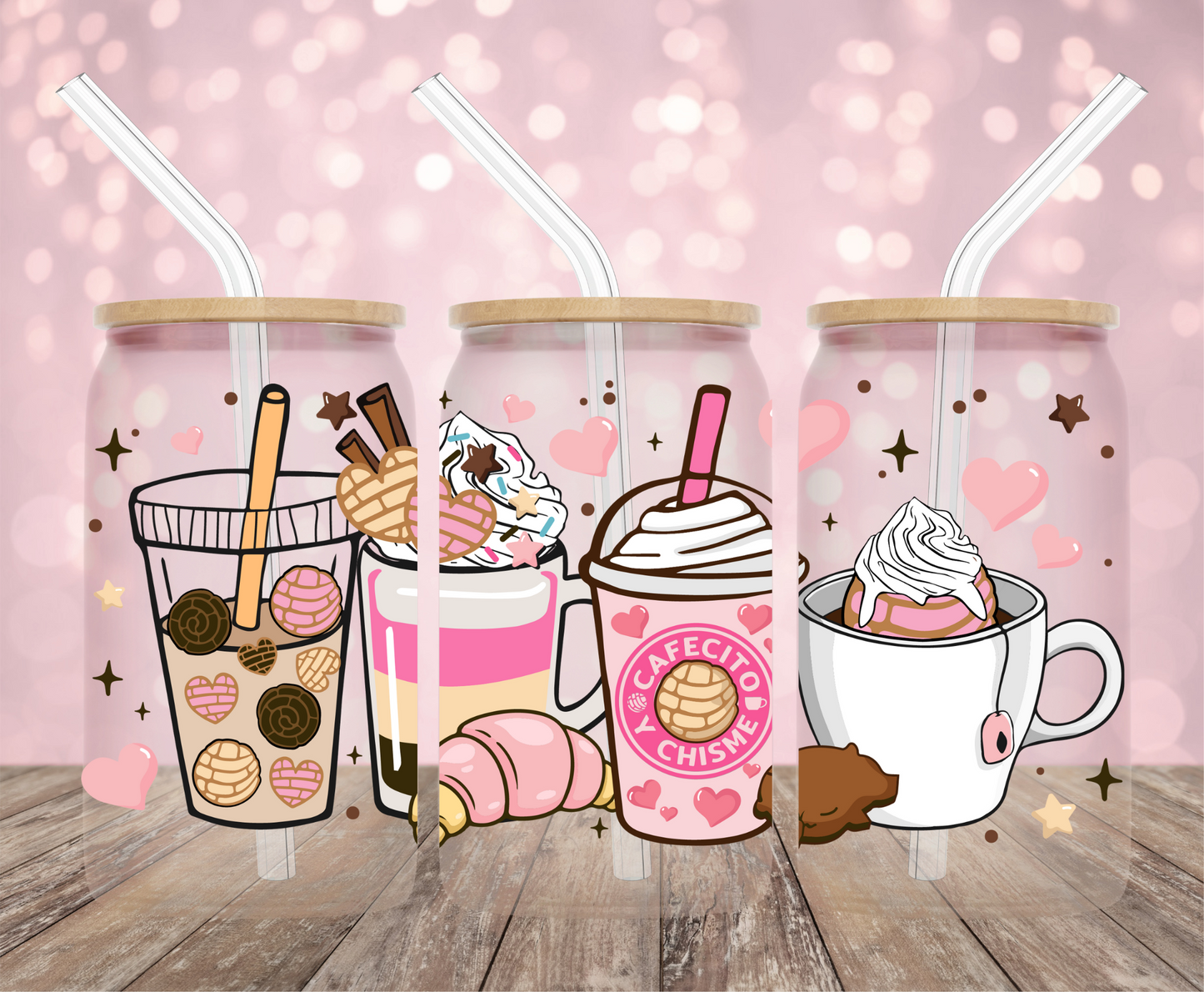 Cafecito y Chisme UV DTF Wrap