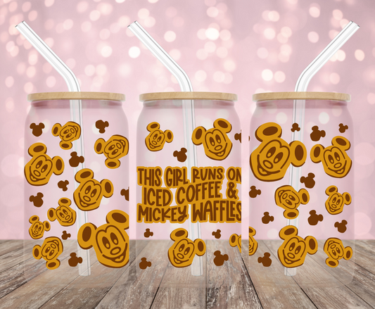 Coffee and Mouse Waffles UV DTF Wrap